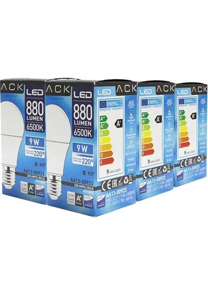 9W 6'lı LED Ampul - Beyaz Işık modelleri