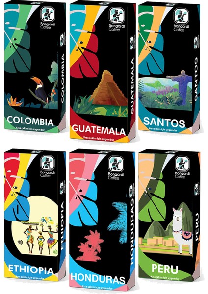 Kapsül Kahve 60 Adet Nespresso Uyumlu Honduras Etiyopya Peru Colombia Guatemala Santos