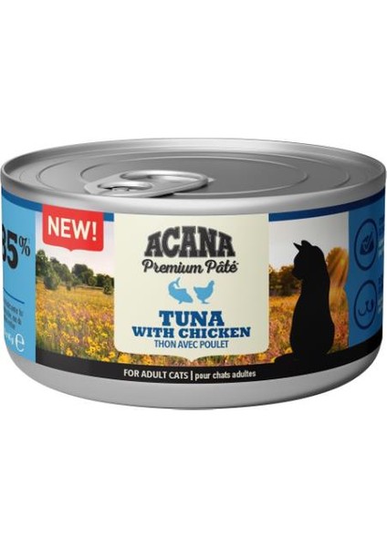 Premium Pate (Ezme) Tuna Balıklı ve Tavuklu Kedi Konservesi 85 Gr