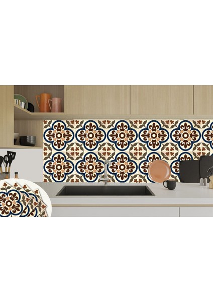 Kendinden Yapışkanlı Banyo Mutfak Kaplama Fas 05 Desenli Pvc Karo 30X30 cm (56 Adet) 5m2