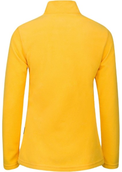 Pinna Yarım Fermuarlı Kadın Polar Sweatshirt Sarı