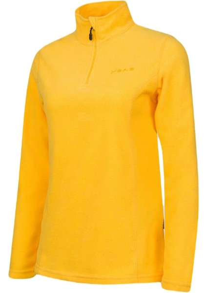 Pinna Yarım Fermuarlı Kadın Polar Sweatshirt Sarı