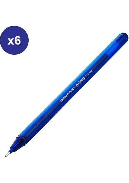2270 Büro Tükenmez Kalem 1 mm Mavi 6'lı