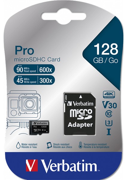 128GB Pro U3 Micro SDXC CLASS 10 UHS-I Hafıza Kartı (90MB/sn. - 45MB/sn.)