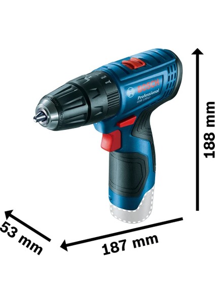 Professional GSB 120-LI 12 Volt 2,0 Ah Akülü Darbeli Delme/Vidalama