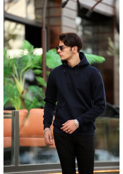 Basic Sweatshirt Regular Fit-Lacivert