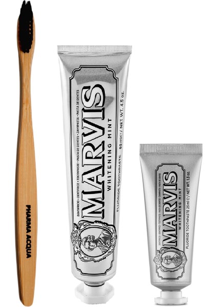 Pharma Acqua Bambu Diş Fırçası + Marvis Diş Macunu 2'li 85 ml + 25 ml