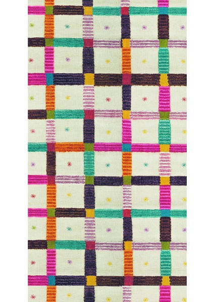 yolluk Koridor Çok Renkli Patchwork Kaymaz Yuvarlak Oval Kesme Ince Yıkanabilir Halı