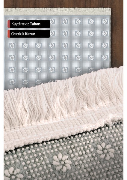 yolluk Koridor Siyah Beyaz Patchwork Kaymaz Yuvarlak Oval Kesme Ince Yıkanabilir Halı