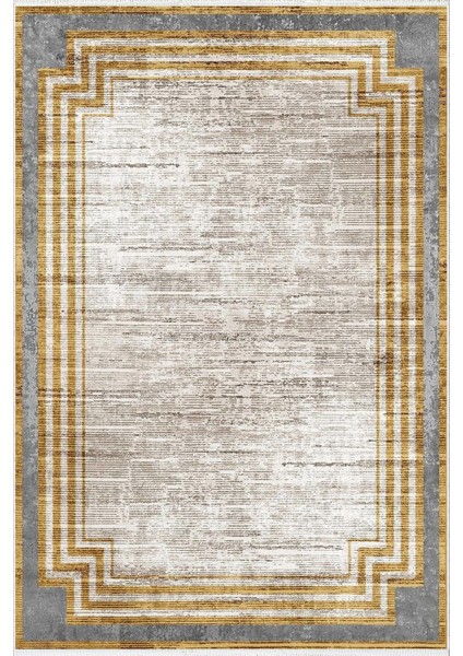 yolluk Koridor Altın Gold Gri Dijital Baskı Kaymaz Yuvarlak Oval Kesme Ince Yıkanabilir Halı fiyatları