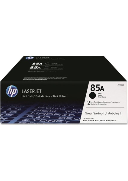85A CE285D Siyah Laserjet Toner Kartuşu 2'li Paket
