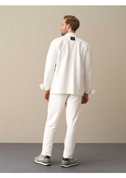 Erkek Beyaz Regular Fit Gömlek Ceket indirimleri