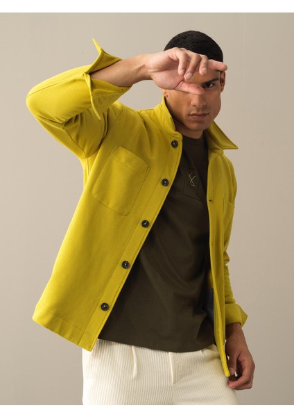 Erkek Sarı Regular Fit Gömlek Ceket fiyatları