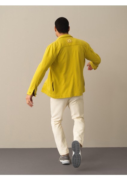 Erkek Sarı Regular Fit Gömlek Ceket fırsatları