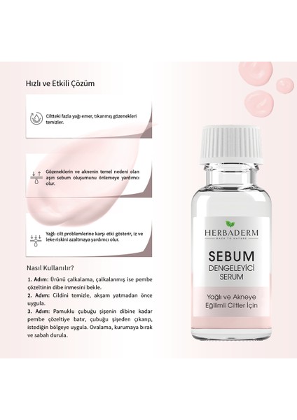 Sebum Dengeleyici Serum Yağlı ve Akne