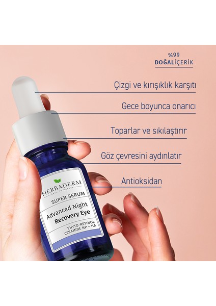 Süper Serum Aydınlatıcı Yoğun Onarıcı, Göz Çevresi Gece Serumu 20 ml