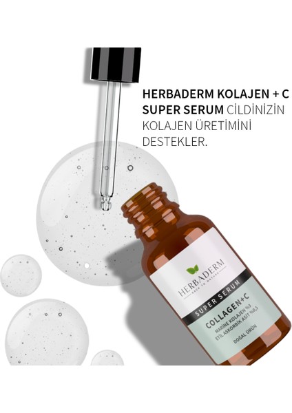 Süper Serum (Collagen+ C Marine Kolajen %3+ 3-O-Etil Askorbik Asit % 0,5) Sıkılaştırıcı ve Aydınlatıcı 30 Ml