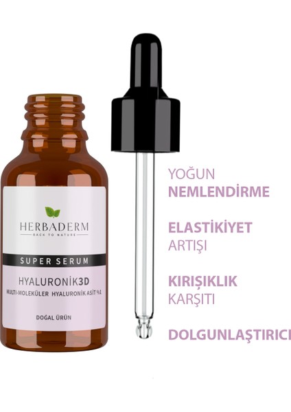 Süper Serum (Hyaluronik Asit 3D %1) Nemlendirici 30 Ml