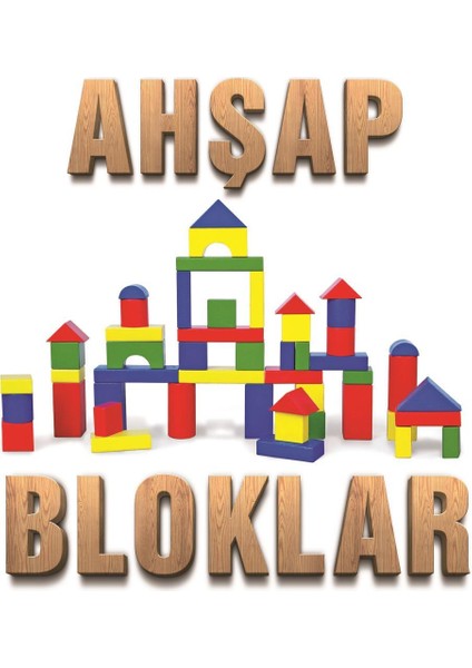 Ahşap Bloklar 120 Parça