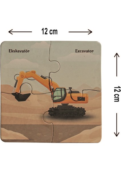 Iş Makinelerim 4 Parçalı Yap-Boz