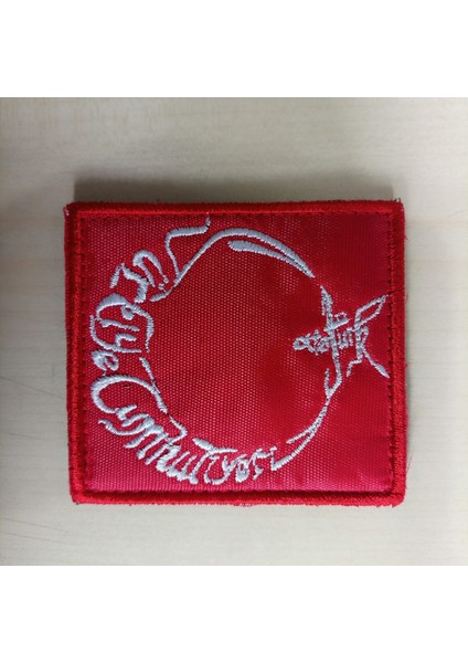 Siyah Türkiye Cumhuriyeti Yazılı Bayrak Nakış Işleme Arma Patch Peç Kumaş 2526