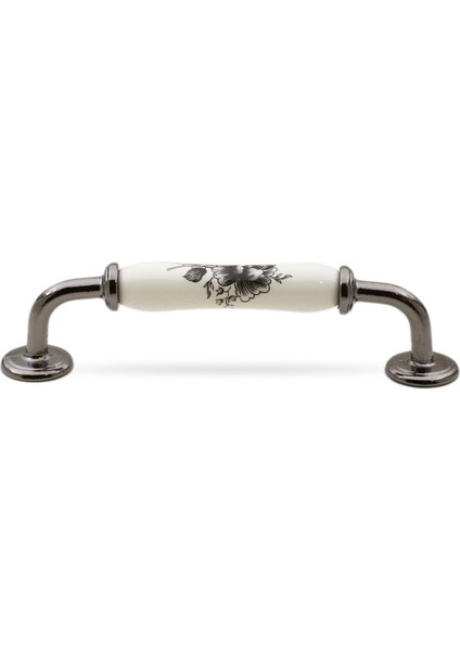 Lüks Porselen Mobilya Çekmece Dolap Kapak Kulpu Kulbu 128 mm Beyaz Füme fırsatları