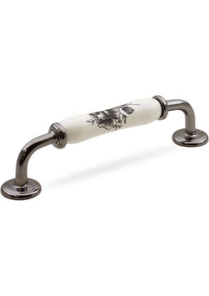 Lüks Porselen Mobilya Çekmece Dolap Kapak Kulpu Kulbu 128 mm Beyaz Füme indirimleri