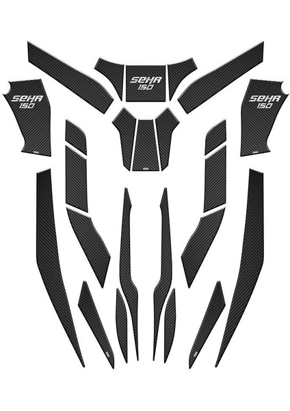 Kanuni Seha 150 2022 - 2024 Uyumlu 24 Parça Tank Pad Set 001