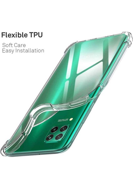 Huawei P40 Lite Shock Absorbing Darbe Emicili Şeffaf Silikon Kılıf modelleri