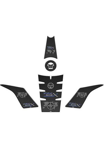 Skm Benelli Trk 502 2017 - 2024 Uyumlu Tank Pad Set 003