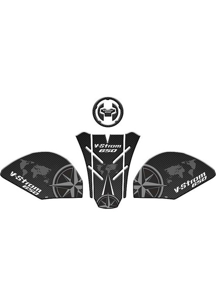 Skm Suzukı V-Strom 650 2021 - 2024 Uyumlu Tank Pad Set 003