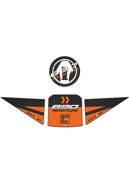 Skm Ktm 890 Adventure 2020 - 2022 Uyumlu Tank Pad Set 002