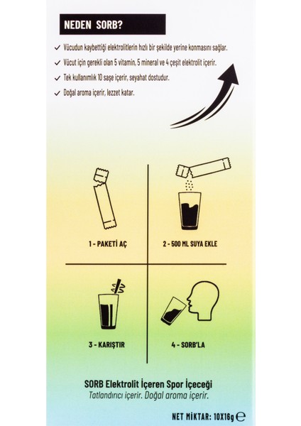 - Hydration Booster - Lemon Lime - 10 Stick Saşe İçerir.