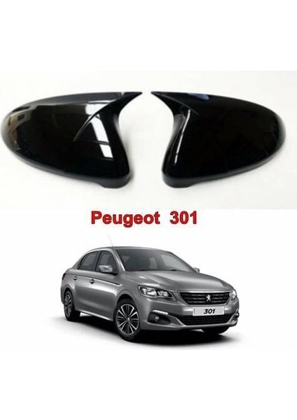 Peugeot 301 Batman Yarasa Ayna Kapağı Piano Black 2013-2017 Arası