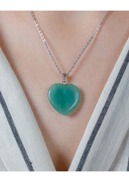 Doğaltaş Aventurin Kalp Kolye Ucu fiyatları