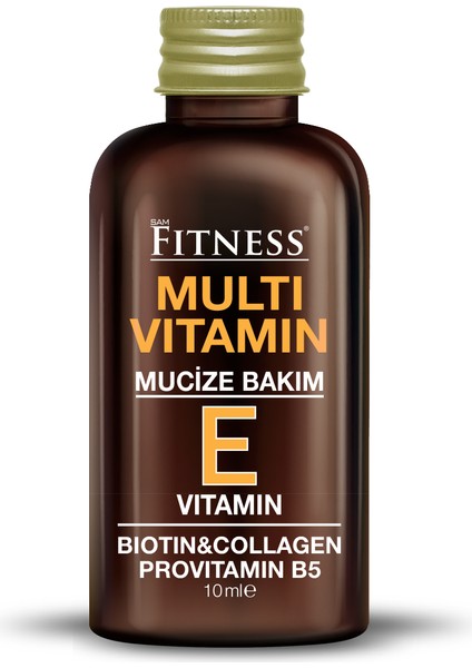 Acil Onarıcı Mucize Bakım E Vitamini Biotin Collagen Provitamin B5 Multivitamin Saç Bakım Kürü 10 ml