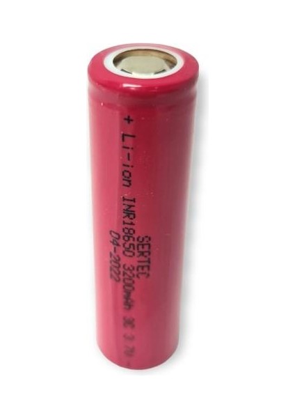 18650 3.7V 3200MAH 3c Lion Şarjlı Pil Başlıklı - 1ADET