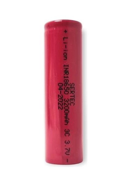 18650 3.7V 3200MAH 3c Lion Şarjlı Pil Başlıklı - 1ADET