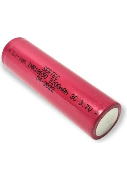 18650 3.7V 3200MAH 3c Lion Şarjlı Pil Başlıklı - 1ADET