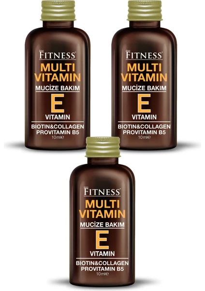 Fitness Professional Acil Onarıcı Mucize Bakım E Vitamini Biotin Collagen Provitamin B5 Multivitamin Saç Bakım Kürü x 3