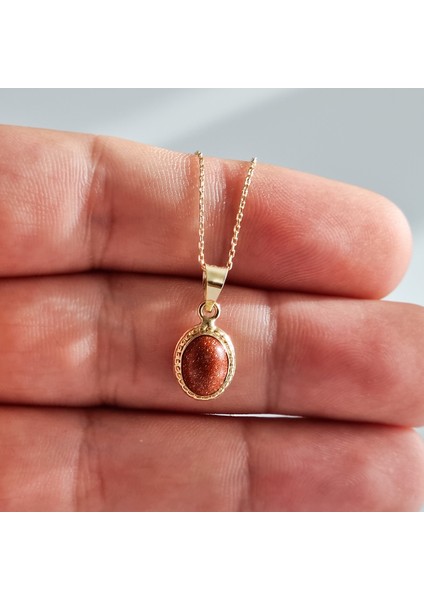 Altın Bordo Nostaljik Taşlı Kolye fiyatları