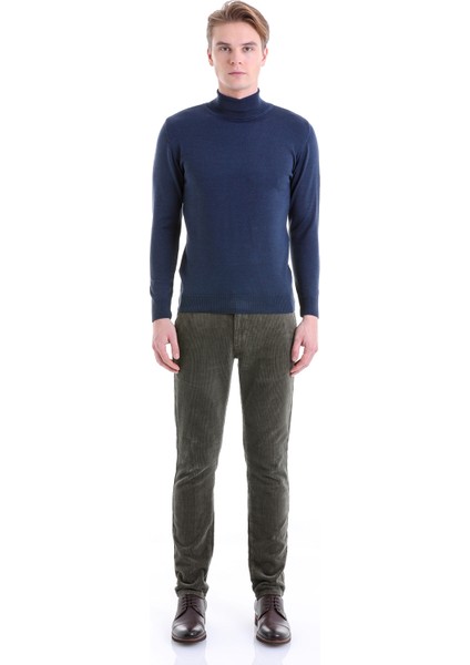 Indigo Regular Fit Düz Balıkçı Yaka Yün Triko Kazak modelleri