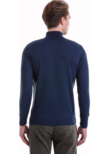 Indigo Regular Fit Düz Balıkçı Yaka Yün Triko Kazak indirimleri