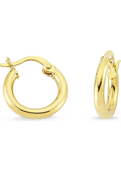 Altın Sade Küçük Halka Küpe