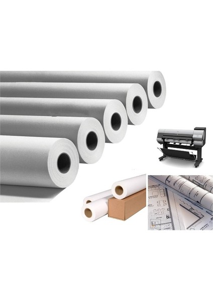 2 Koli 80 Gr/m2 Opak Plotter Kağıdı 91.4 MMX100 mt
