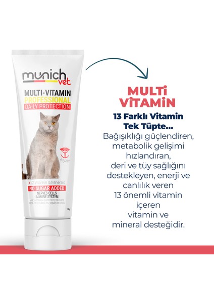 Kedi Vitamini Multi Vitamin 100 Gr.(Memnuniyet Garantili)