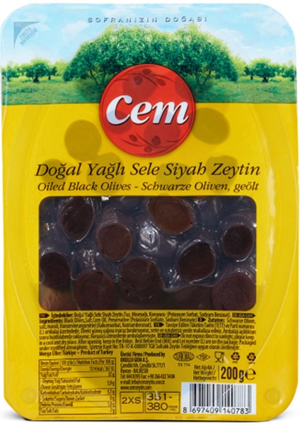 Yağlı Sele Zeytin 200 gr