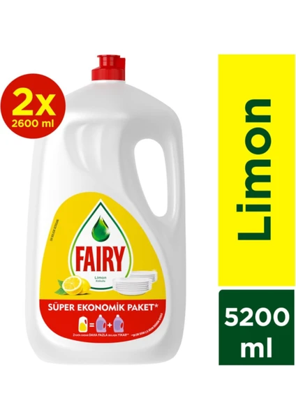 5200   ml ( 2 x 2600  ml) 'limon Sıvı Bulaşık Deterjanı