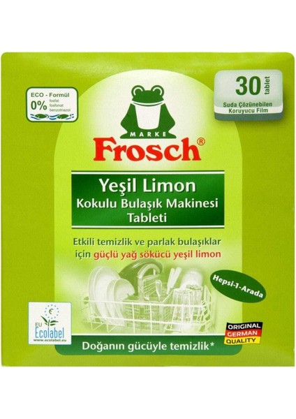 Yeşil 'limon Kokulu Bulaşık Makinesi Tableti