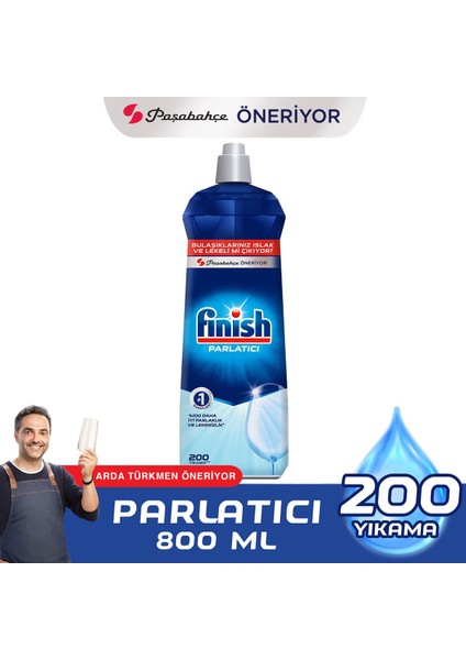 Bulaşık Makinesi Parlatıcı 800  ml+ Bulaşık Makinesi Deterjanı Makine Temizleyici 2X250